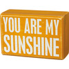 Decorative Box Sign & Pair of Socks Set (You Are My Sunshine) from Primitives by Kathy