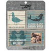 Set of 3 Decorative Wooden Magnet Figurines - Beach Themed Collection from Primitives by Kathy