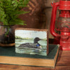 Decorative Wooden Box Sign Decor - Loon Duck In Lake 4x3 - Cabin Collection from Primitives by Kathy