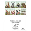 Set of 8 Notecards With Envelopes - Farmhouse Animals With Spring Flower Wreath from Primitives by Kathy
