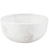 White Glaze Decorative Ceramic Bowl - Embossed Sea Life Design - Beach Collection - 5.75 In from Primitives by Kathy