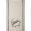 Cotton Kitchen Dish Towel - Vintage Style Rabbit With Floral Crest 15x24 from Primitives by Kathy