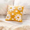 Decorative Cotton Throw Pillow - Yellow With Daisy Flowers Print 12x12 from Primitives by Kathy