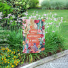 Colorful Floral Print Design Double Sided Garden Flag - Make Happiness A Habit 12x18 from Primitives by Kathy