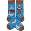 Colorfully Printed Cotton Novelty Socks - I Raise Chickens - Literally A Chicken Tender from Primitives by Kathy