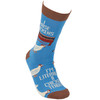 Colorfully Printed Cotton Novelty Socks - I Raise Chickens - Literally A Chicken Tender from Primitives by Kathy