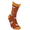 Colorfully Printed Cotton Novelty Socks - Fluent In Fowl Language - Homestead Collection from Primitives by Kathy