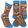 Colorfully Printed Cotton Novelty Socks - I'd Rather Be Homesteading - Farming Themed from Primitives by Kathy