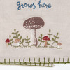 Cotton Linen Kitchen Dish Towel - Love Grows Here - Mushroom Print Design 20x26 - Cottage Collection from Primitives by Kathy