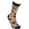 Dog Lover Colorfully Printed Cotton Novelty Socks - Less People More Dogs from Primitives by Kathy