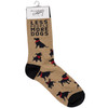 Dog Lover Colorfully Printed Cotton Novelty Socks - Less People More Dogs from Primitives by Kathy