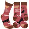 Dog Lover Colorfully Printed Cotton Novelty Socks - Awesome Dog Grandma from Primitives by Kathy