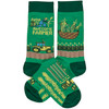 Colorfully Printed Cotton Novelty Socks - Awesome Farmer from Primitives by Kathy