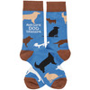 Dog Lover Colorfully Printed Cotton Novelty Socks - Awesome Dog Grandpa from Primitives by Kathy