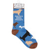 Dog Lover Colorfully Printed Cotton Novelty Socks - Awesome Dog Grandpa from Primitives by Kathy