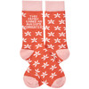 Colorfully Printed Cotton Novelty Socks - This Family Gained An Awesome Daughter - Floral Print from Primitives by Kathy