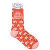 Colorfully Printed Cotton Novelty Socks - This Family Gained An Awesome Daughter - Floral Print from Primitives by Kathy