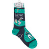Colorfully Printed Cotton Novelty Socks - I'd Rather Be Golfing from Primitives by Kathy