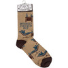 Colorfully Printed Cotton Novelty Socks - Officially Checked Out from Primitives by Kathy