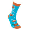 Colorfully Printed Cotton Novelty Socks - Woke Up Fine As Hell from Primitives by Kathy