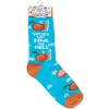 Colorfully Printed Cotton Novelty Socks - Woke Up Fine As Hell from Primitives by Kathy