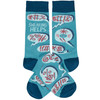 Colorfully Printed Cotton Novelty Socks - Swearing Helps from Primitives by Kathy