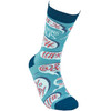Colorfully Printed Cotton Novelty Socks - Swearing Helps from Primitives by Kathy