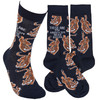 Colorfully Printed Cotton Novelty Socks  - These Are My Knock Em Dead Socks - Tigers Print from Primitives by Kathy