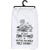 Cotton Kitchen Dish Towel - We Haven't Panic Cleanded For Visitors In A While 28x28 from Primitives by Kathy