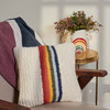 Decorative Cotton Throw Pillow - Rainbow Stripe Design 15x15 - Pride Collection from Primitives by Kathy