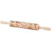 Large Wooden Rolling Pin - Embossed Winter Greenery Design - 17 Inch from Primitives by Kathy