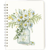 Double Sided Spiral Notebook - Daisy Flowers In Glass Jar (120 Lined Pages) from Primitives by Kathy