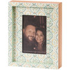 Decorative Geometric Green Mosaic Inset Photo Picture Frame (Holds 4x6 Photo) from Primitives by Kathy