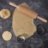 Small Wooden Rolling Pin - Debossed Diamond Design from Primitives by Kathy