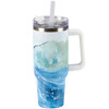 Large Stainless Steel Travel Mug Thermos - Ocean Waves 40 Oz from Primitives by Kathy