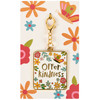 Enamel Keychain - Offer Kindness - Colorful Butterfly Floral Design 2x2 from Primitives by Kathy