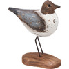 Rustic Wooden Sandpiper Decorative Bird Figurine - 4.5 Inch - Beach Collection from Primitives by Kathy