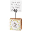 Decorative Wooden Block Sign Bible Verse Holder - This Week's Verse 3x3 from Primitives by Kathy