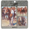 Set of 3 Decorative Wooden Refrigerator Magnets - Western Horses from Primitives by Kathy