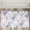 Decorative Entryway Door Mat Rug - On Beach Time 34x20 - Seagull & Pelican Print from Primitives by Kathy