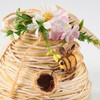 Decorative Bee Skep With Spring Flower Accents Hanging Ornament - 4.75 Inch from Primitives by Kathy