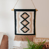 Decorative Cotton Wall Hanging Decor - Woven Diamond Pattern - 10x12 - Western Collection from Primitives by Kathy