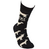 Black & White Cotton Novelty Socks - Goat Obsessed - Farmhouse Collection from Primitives by Kathy