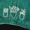 Stonewashed Green Adjustable Baseball Cap - Distracted By Plants from Primitives by Kathy