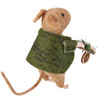 Felt Happy Mouse Pushing Wheelbarrow Figurine - 7 Inch - Easter & Spring Collection from Primitives by Kathy