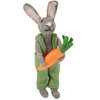 Felt Bunny Rabbit Figurine Holding Carrot - 9.75 Inch - Easter & Spring Collection from Primitives by Kathy