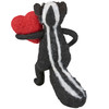 Felt Happy Skunk Holding Red Heart Figurine 5.75 Inch from Primitives by Kathy