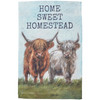 Decorative Double Sided Garden Flag - Home Sweet Homestead 12x18 - Highland Cows from Primitives by Kathy