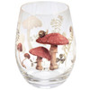 Stemless Wine Glass - Wrap Around Mushroom Study Design 15 Oz from Primitives by Kathy