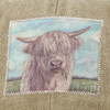 Stonewashed Adjustable Tan Baseball Cap - White Highland Cow - Farmhouse Collection from Primitives by Kathy